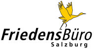 Wort Friedensbüro und gezeichneter Vogel