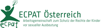 Logo ECPAT Östereich, arbeitsgemeindschaft zum Schutz der Rechte der Kinder vor sexueller Ausbeutung